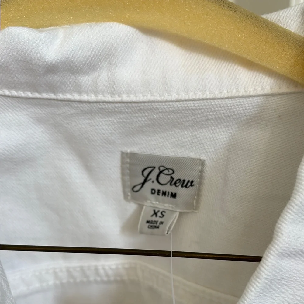 J. Crew Classic White Denim Jacket XS